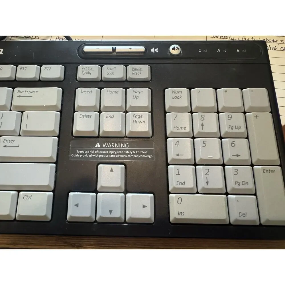 Vintage Compaq 5187-5023 PS/2 Multimedia Keyboard model 5187 Wired